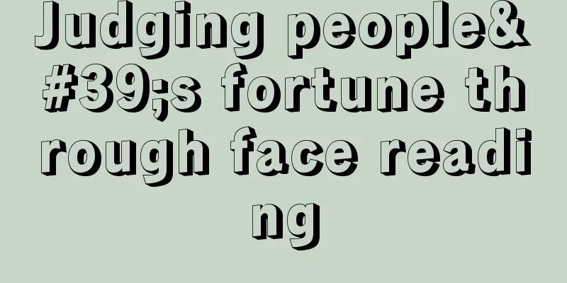 Judging people's fortune through face reading