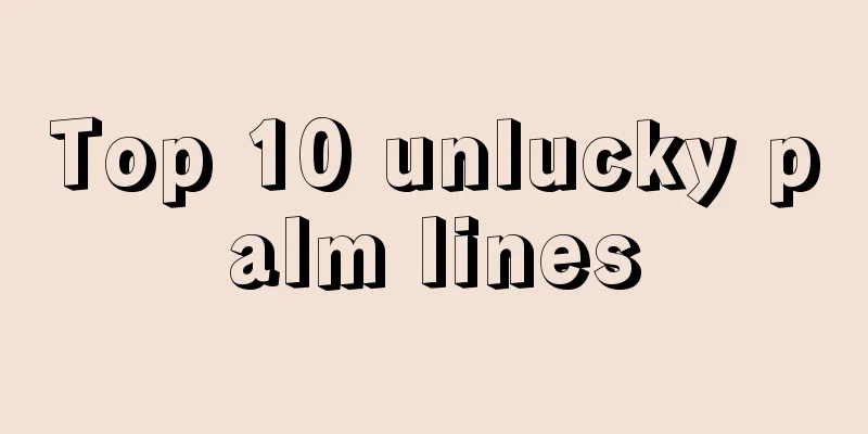 Top 10 unlucky palm lines