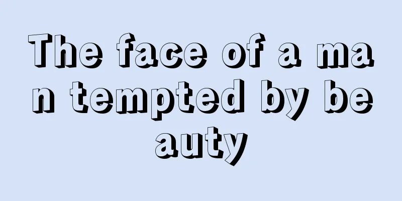 The face of a man tempted by beauty