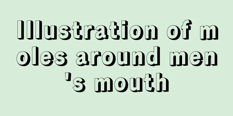 Illustration of moles around men's mouth