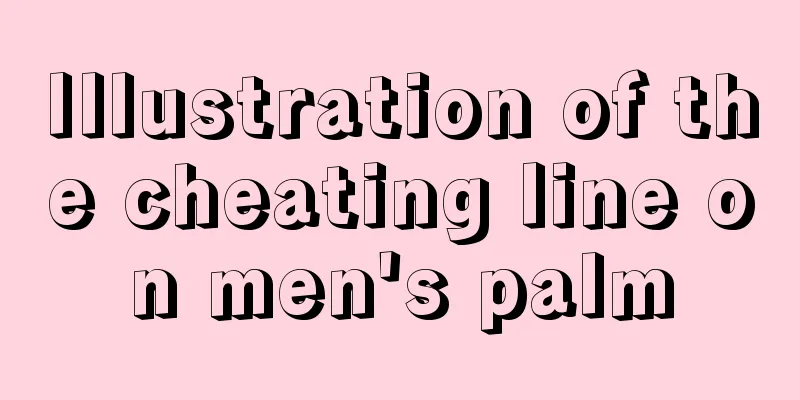 Illustration of the cheating line on men's palm
