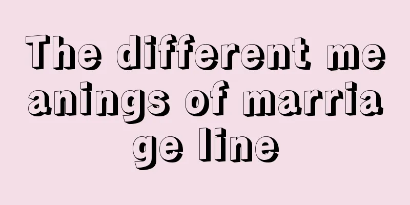 The different meanings of marriage line