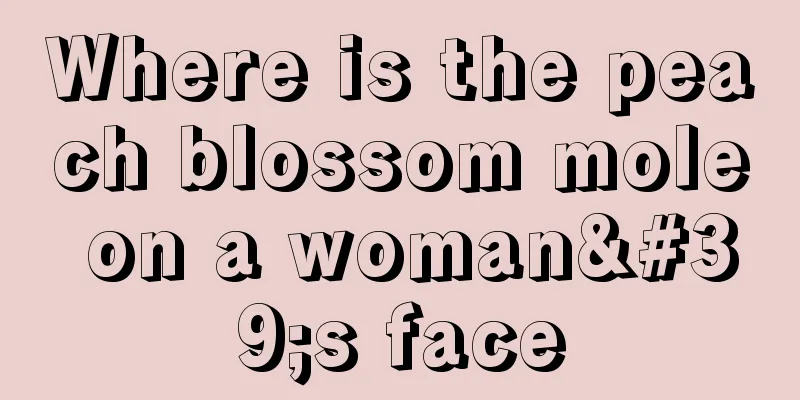 Where is the peach blossom mole on a woman's face