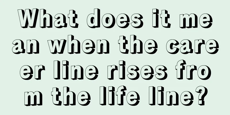What does it mean when the career line rises from the life line?