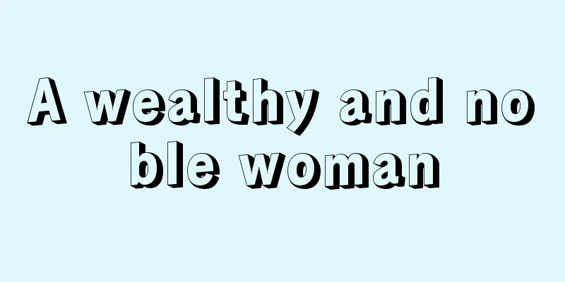 A wealthy and noble woman