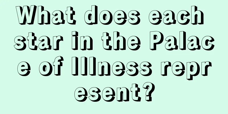 What does each star in the Palace of Illness represent?