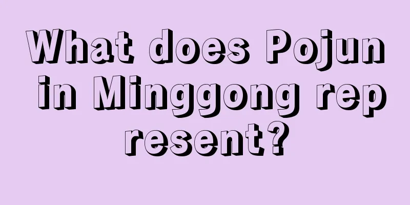 What does Pojun in Minggong represent?