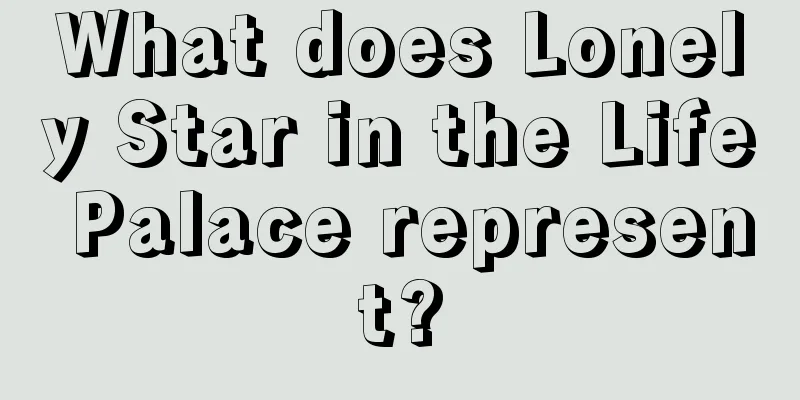 What does Lonely Star in the Life Palace represent?