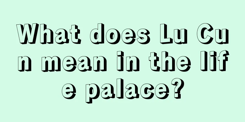 What does Lu Cun mean in the life palace?