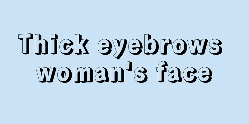 Thick eyebrows woman's face