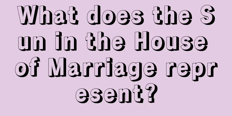 What does the Sun in the House of Marriage represent?