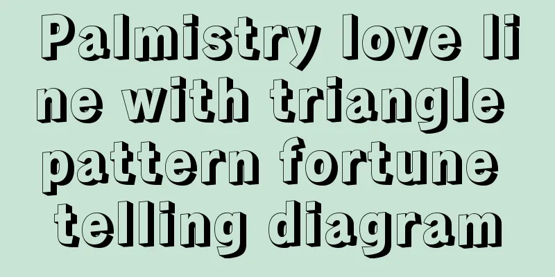Palmistry love line with triangle pattern fortune telling diagram