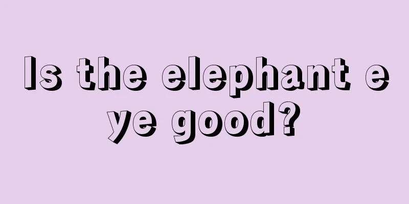 Is the elephant eye good?