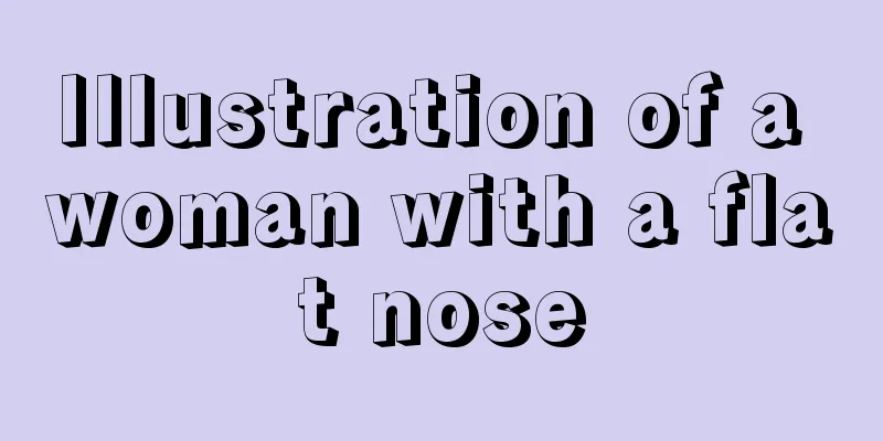 Illustration of a woman with a flat nose