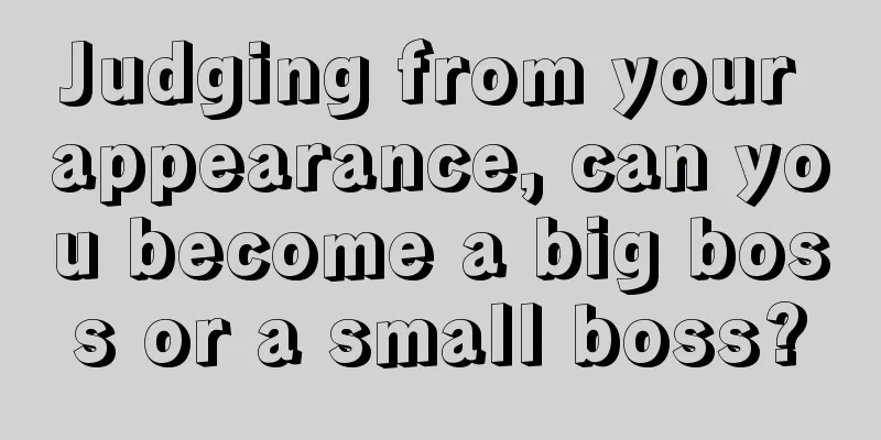 Judging from your appearance, can you become a big boss or a small boss?