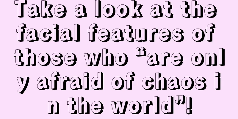 Take a look at the facial features of those who “are only afraid of chaos in the world”!