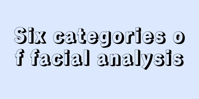 Six categories of facial analysis