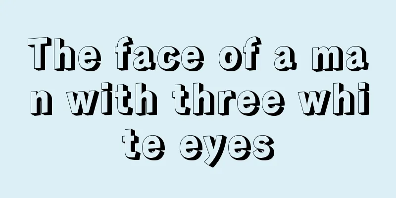 The face of a man with three white eyes