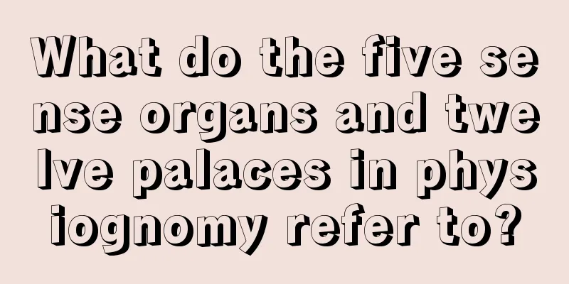 What do the five sense organs and twelve palaces in physiognomy refer to?