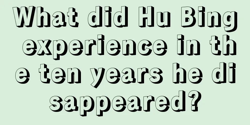 What did Hu Bing experience in the ten years he disappeared?