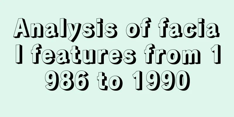 Analysis of facial features from 1986 to 1990