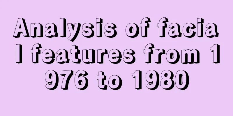 Analysis of facial features from 1976 to 1980