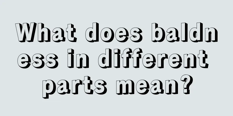 What does baldness in different parts mean?