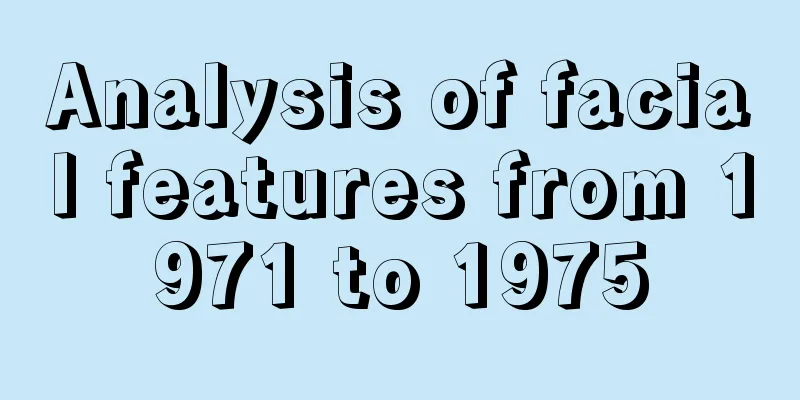 Analysis of facial features from 1971 to 1975