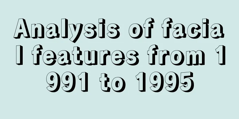 Analysis of facial features from 1991 to 1995