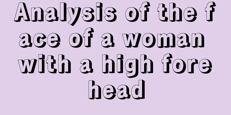 Analysis of the face of a woman with a high forehead
