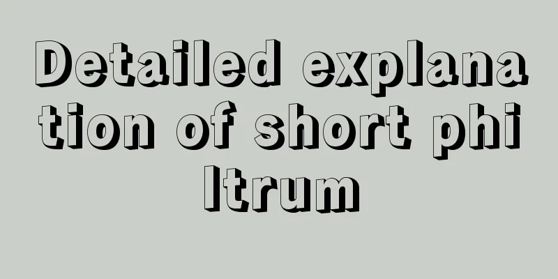 Detailed explanation of short philtrum