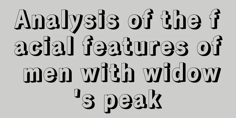 Analysis of the facial features of men with widow's peak