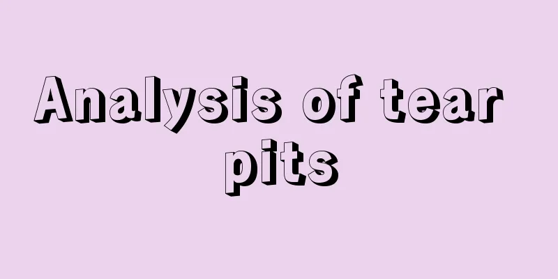 Analysis of tear pits