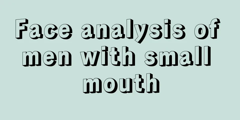 Face analysis of men with small mouth