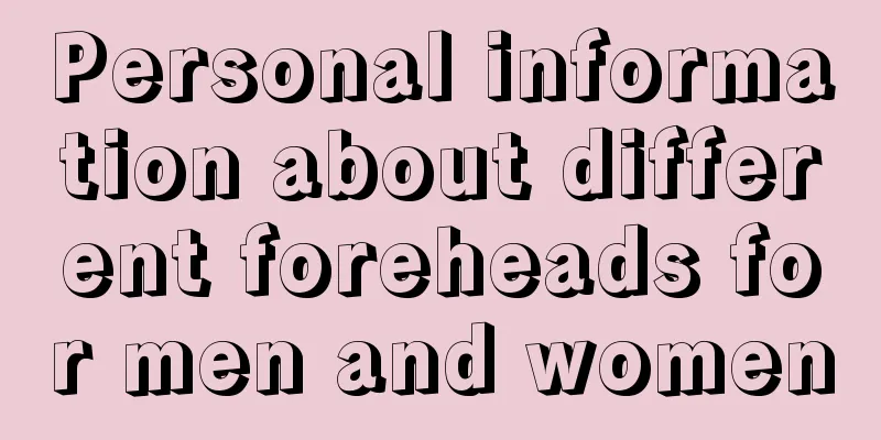 Personal information about different foreheads for men and women