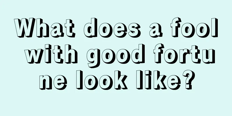 What does a fool with good fortune look like?
