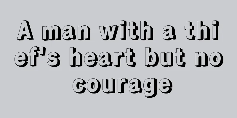 A man with a thief's heart but no courage