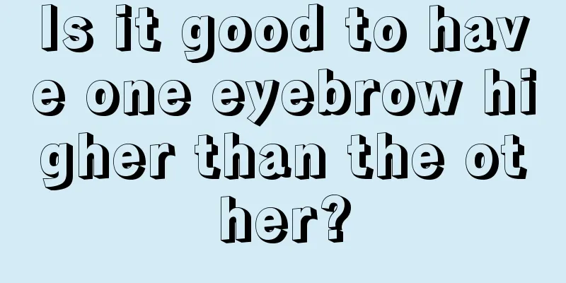 Is it good to have one eyebrow higher than the other?