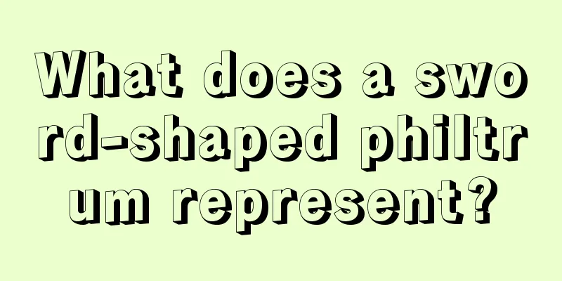 What does a sword-shaped philtrum represent?