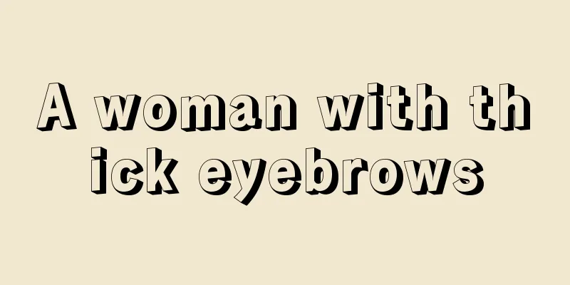 A woman with thick eyebrows