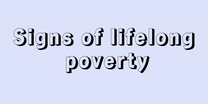 Signs of lifelong poverty