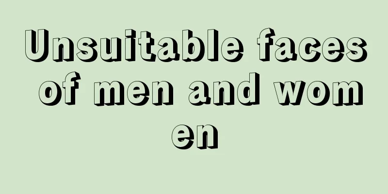 Unsuitable faces of men and women