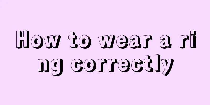 How to wear a ring correctly