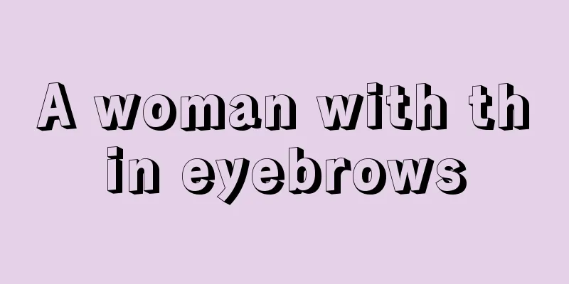 A woman with thin eyebrows