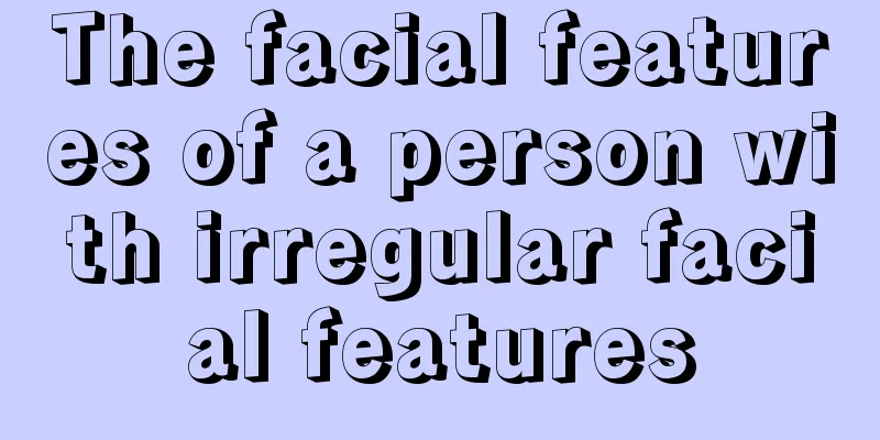The facial features of a person with irregular facial features