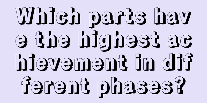 Which parts have the highest achievement in different phases?