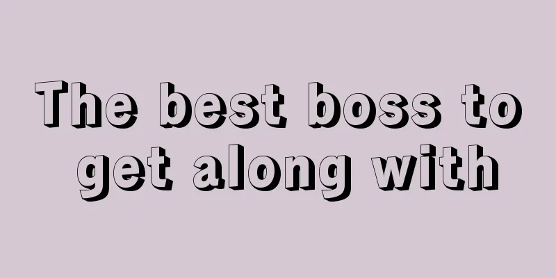 The best boss to get along with