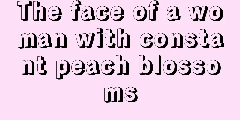 The face of a woman with constant peach blossoms