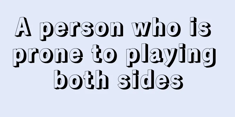 A person who is prone to playing both sides