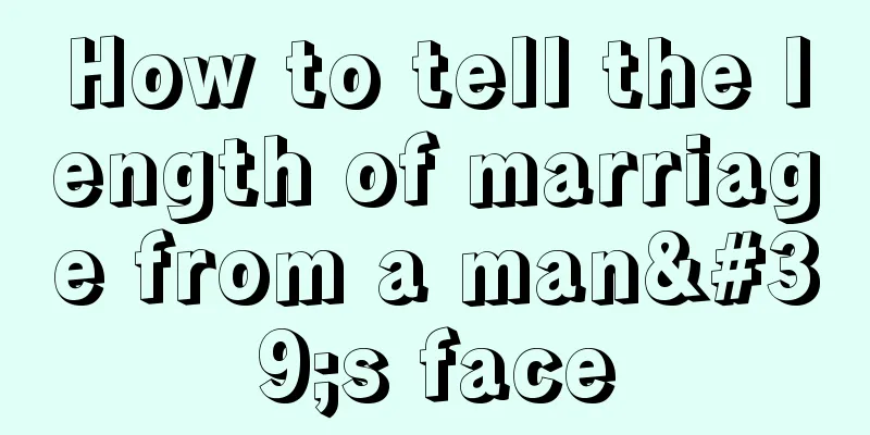 How to tell the length of marriage from a man's face